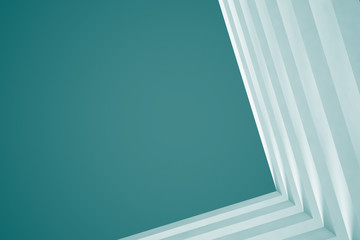 Poster - Abstract Architecture Background. Empty White Futuristic Room. 3d Render Illustration