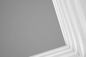 Poster - Abstract Architecture Background. Empty White Futuristic Room. 3d Render Illustration