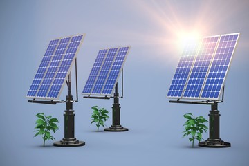 Poster - Digital composite of 3d solar panel