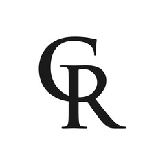 Wall Mural - letter r and c logo vector.