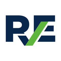 Wall Mural - letter R and E logo vector.