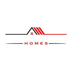 Wall Mural - roof logo template. home icon.