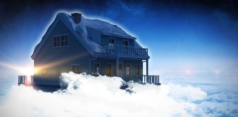 Poster - Digital composite of 3d house