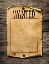 Wanted For Reward Poster 3d Illustration
