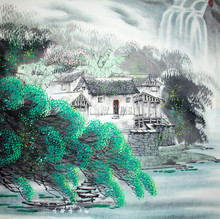 Chinese Traditional Painting Of Water House