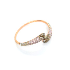 gold bracelet with diamonds on a white background