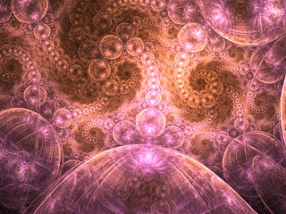 Feminine fractal swirls, digital artwork for creative graphic design