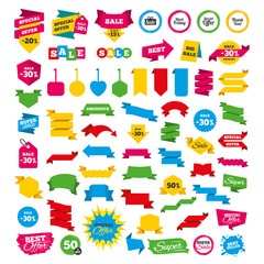 Poster - sale icons. special offer symbols.