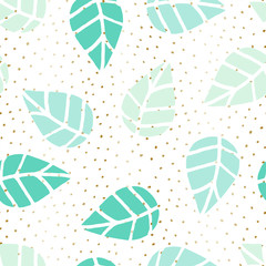 Poster - Seamless Leaves Pattern