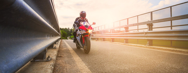 Road motorcycle on the road