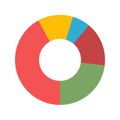 Wall Mural - pie chart vector icon. flat icon isolated on the white background. editable eps file. vector illustr