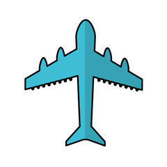 Canvas Print - airplane flying isolated icon vector illustration design