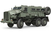 Truck Military Green Armored Car Transportation. 3D Rendering