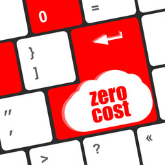 Poster - zero cost button on computer keyboard key