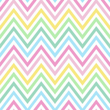 Chevron Pastel Colorful Spring Pink Blue Yellow Green Turquoise Pattern Seamless Vector