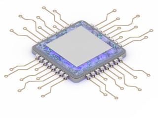 Fototapete - conceptual illustration of inner world cpu work 3d render