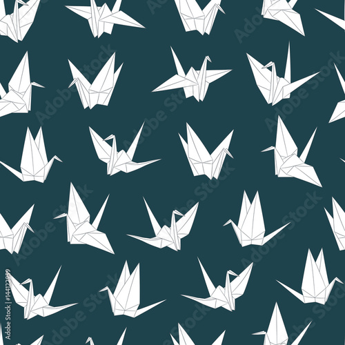 Nähstoff Mit Vogel Muster Seamless Vector Pattern With Paper