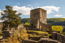 Ruins Of The Castle In Esch-sur-Sure Village, Luxembourg