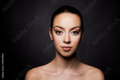 Fotografie, Obraz Beautiful girl portrait close up beauty make up concept