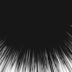 Poster - Radial lines rays, beams abstract illustration. Radiating random lines concentric pattern.