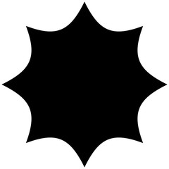 Poster - Starburst, sunburst or gleam, glitter shape, element silhouette