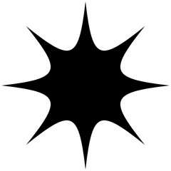 Poster - Starburst, sunburst or gleam, glitter shape, element silhouette