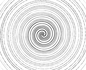 Poster - Abstract spiral element in irregular, random fashion. Geometric hypnotic vortex.