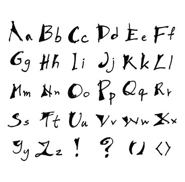 Hand drawn alphabet letters Vector eps10