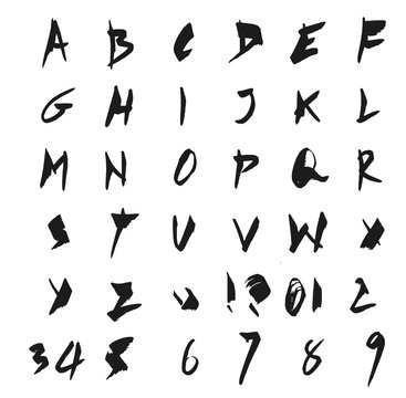 Hand drawn alphabet letters Vector eps10