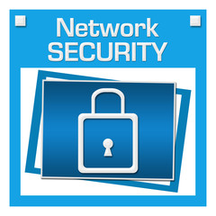 Network Security Blue Squares Inside 