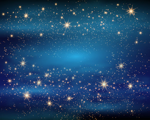 magic space. fairy dust. infinity. abstract universe background. blue gog and shining stars. vector 