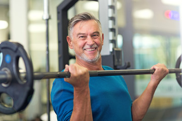 Mature man in health club
