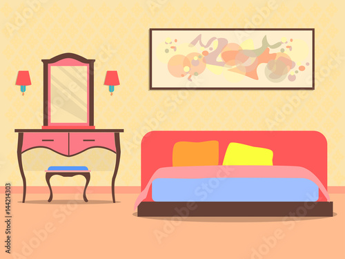 Girl Room With Mirror With Display With Other Things