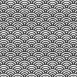 Vector pattern. Traditional japanese seigaiha ocean wave pattern. pattern is on swatches panel