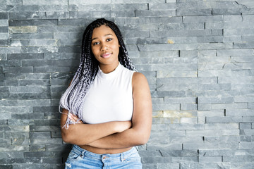 young pretty african-american girl posing