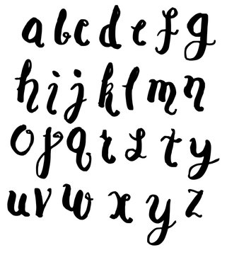 Hand drawn alphabet letters Vector eps10