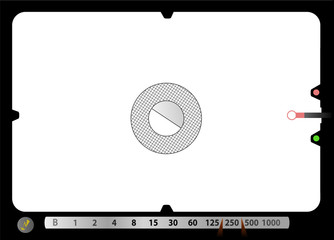 Poster - analog SLR viewfinder, with free space for your pics, vector