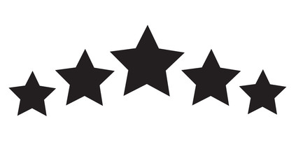 Poster - five star icon on white background. 5 star sign.