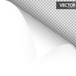 Paper corner with vector transparency
