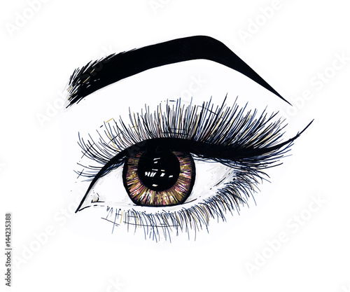 Plakat na zamówienie Piękne otwarte kobiece oko