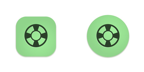 Canvas Print - Vector Green Web Buttons