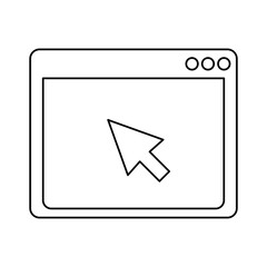 Poster - Internet browser window icon vector illustration graphic design