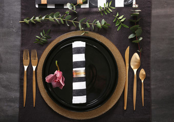 Wall Mural - Beautiful festive table setting