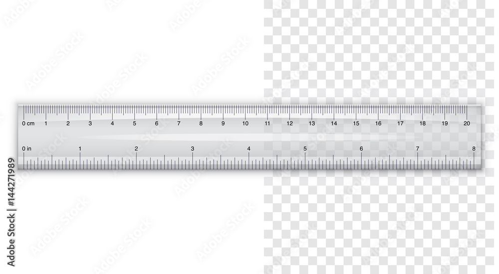 Plastic 20 centimeter ruler Stock Vector | Adobe Stock