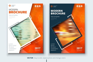 Wall Mural - Corporate business annual report cover, brochure or flyer design. Leaflet presentation. Catalog with Abstract geometric background. Modern publication poster magazine, layout, template. A4 size