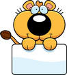 Cartoon Lioness Cub Sign
