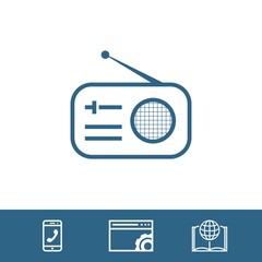 radio icon stock vector illustration flat design