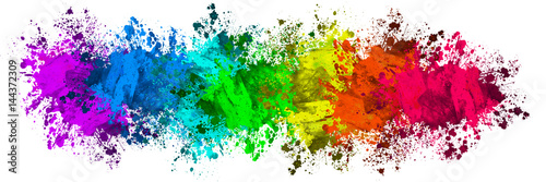 Multi-Color Paint Splatter Border/Background Fototapet