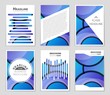 © happyvector071 - Abstract vector layout background set. For art template design, list, front page, mockup brochure theme style, banner, idea, cover, booklet, print, flyer, book, blank, card, ad, sign, sheet,, a4