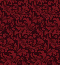 Vector Damask Seamless Pattern Element. Classical Luxury Old Fashioned Damask Ornament, Royal Victorian Seamless Texture For Wallpapers, Textile, Wrapping. Exquisite Floral Baroque Template.